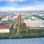 Overview of industrial parks in Southern Vietnam with factories and warehouses